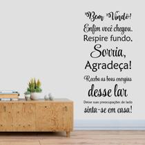 Adesivo Decorativo Parede Frase Bem Vindo