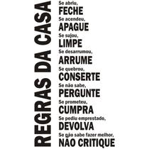 Adesivo Decorativo Parede Regras da Casa - Fama Adesivos