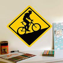 Adesivo Decorativo Placa Mountain Bike 90X90Cm