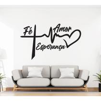 Adesivo Decorativo Plotado Fé Amor Esperança para Parede Adesivo Decorativo Plotado Fé Amor Esperança para Parede