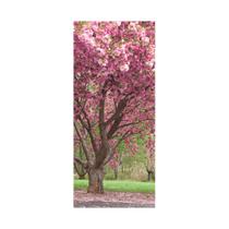 Adesivo Decorativo Porta Árvore Cerejeira Flor Rosa Lilás - ColorMyHome