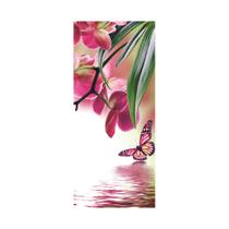 Adesivo Decorativo Porta Plantas Flores Orquídea Borboleta - ColorMyHome