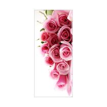 Adesivo Decorativo Porta Rosas Flores Rosas Vermelhas Rosa - ColorMyHome