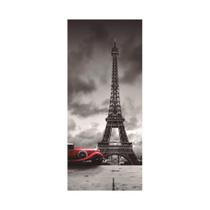 Adesivo Decorativo Porta Torre Eiffel Paris Carro Vermelho