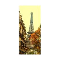 Adesivo Decorativo Porta Torre Eiffel Paris Cores De Outono