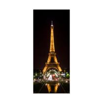 Adesivo Decorativo Porta Torre Eiffel Paris França A Noite
