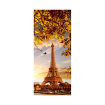 Adesivo Decorativo Porta Torre Eiffel Paris França Outono