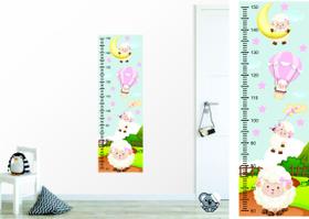 Adesivo Decorativo Régua de Crescimento Ovelha Ovelinha Cute