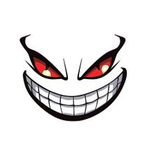 Adesivo Decorativo Sorriso Sinistro Desenho Estilo Terror