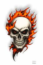 Adesivo Decorativo Universal Motoqueiro Fantasma 9cm x 15cm - Resitank