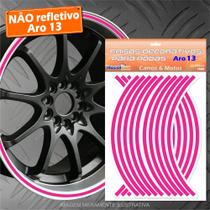 Adesivo Decorativo Vinil Roda Carro Moto 7mm Aro 13 Rosa Pink Adesivo Decorativo Vinil Roda Carro Moto 7mm Aro 13 Rosa Pink
