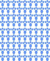 Adesivo Decorativos kit 100 Pegadas Patinhas De Coelho Para A Páscoa Azul