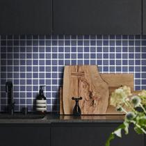 Adesivo Destacável Pastilha para Cozinha 3D Azul Adesivo Destacável Pastilha para Cozinha 3D Azul