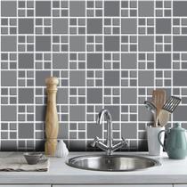 Adesivo Destacável Pastilha para Cozinha Big Grafite