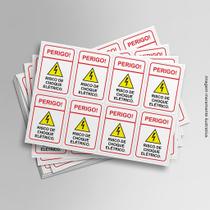 Adesivo Diversos Perigo Risco de Choque Elétrico 6x9cm Adesivo Diversos Perigo Risco de Choque Elétrico 6x9cm