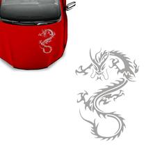 Adesivo Do Capô Dragão Faixa Carro Sport Personalizado Prata