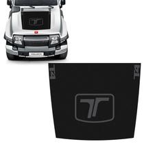Adesivo do Capô Troller T4 2015/ Aplique Preto Logo Grafite
