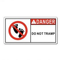 Adesivo Do Not Tramp Danger Warning 10 x 5 cm, PVC, 10 unidades/lote