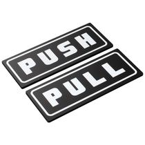 Adesivo Door Sign Push Pull, 2 peças de decalque de vinil de PVC 12,5 x 5 cm Adesivo Door Sign Push Pull, 2 peças de decalque de vinil de PVC 12,5 x 5 cm