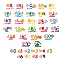 Adesivo Educacional Infantil Alfabeto Brasileiro de Libras Adesivo Educacional Infantil Alfabeto Brasileiro de Libras