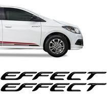 Adesivo Effect Onix Agile Prisma Emblema Lateral Preto - Par Adesivo Effect Onix Agile Prisma Emblema Lateral Preto - Par