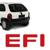 Adesivo EFI Corsa Vermelho Traseiro Resinado Modelo Original