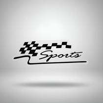 Adesivo em vinil faixa Sports quadriculada para carros ,camionetes e motos 29x10cm