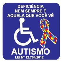 Adesivo em Vinil para Automóvel Conscientização Autismo, Autista a Bordo, Lei Federal, Seja Paciente Adesivo em Vinil para Automóvel Conscientização Autismo, Autista a Bordo, Lei Federal, Seja Paciente