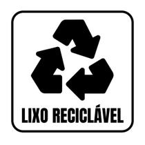 Adesivo em Vinil Transparente Lixo Comum e Lixo Reciclável Sinalização Organização - Efd Colors