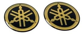 Adesivo Emblema 3D Resinado Logo Tanque Yamaha Dourado 4,5 Adesivo Emblema 3D Resinado Logo Tanque Yamaha Dourado 4,5