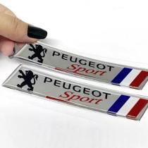 Adesivo Emblema Aplique Peugeot 206 Sport Cromado Resinado