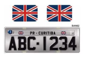 Adesivo Emblema Bandeira Inglaterra Resinada Placa Carro Adesivo Emblema Bandeira Inglaterra Resinada Placa Carro