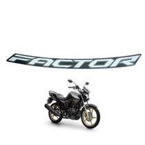 Adesivo Emblema Capa Tanque Ybr150 Factor Dx Direito Esquerdo Preto Metálico