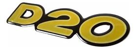 Adesivo Emblema Chevrolet D20 Resinado Dourado D20r02