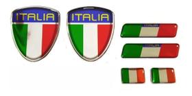 Adesivo Emblema Escudo Placa Coluna Fiat Itália Resinado