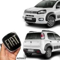 Adesivo Emblema Fiat Uno Black Piano Dianteiro/traseiro 2011 Adesivo Emblema Fiat Uno Black Piano Dianteiro/traseiro 2011