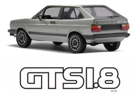 Adesivo Emblema Gts 1.8 Traseira Gol 1987/1990 Preto Adesivo Emblema Gts 1.8 Traseira Gol 1987/1990 Preto