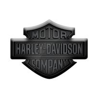 Adesivo Emblema Harley Davidson Preto Resinado Moto Capacete Carro Premium