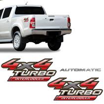 Adesivo Emblema Hilux 4x4 Turbo + Automatic 2009