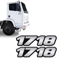 Adesivo Emblema Lateral 1718 Mercedes Benz Modelo Original Adesivo Emblema Lateral 1718 Mercedes Benz Modelo Original