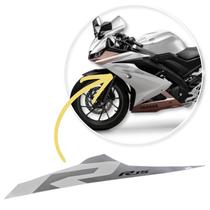 Adesivo Emblema Lateral Esquerdo Yamaha R15 2026 Branca Adesivo Emblema Lateral Esquerdo Yamaha R15 2026 Branca