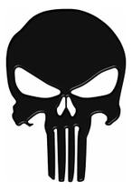 Adesivo Emblema O Caveira Justiceiro Resinado - Carro / Moto Adesivo Emblema O Caveira Justiceiro Resinado - Carro / Moto