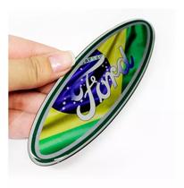 Adesivo Emblema Oval Traseira Ford F250 Bandeira Brasil