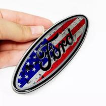 Adesivo Emblema Oval Traseira Ford F250 Bandeira Usa