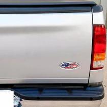 Adesivo Emblema Oval Traseira Ford F250 Bandeira Usa