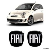 Adesivo Emblema Par Black Piano Fiat 500 Resinado Adesivo Emblema Par Black Piano Fiat 500 Resinado