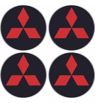Adesivo Emblema Resinado Para Calota 68mm Jogo Mitsubishi
