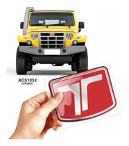 Adesivo Emblema Troller Logo Ano 00 A 05 Cromo Vermelho Adesivo Emblema Troller Logo Ano 00 A 05 Cromo Vermelho
