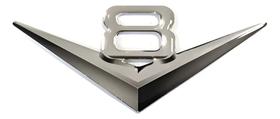 Adesivo Emblema V8 Resinado Cromado Universal SPTS Adesivo Emblema V8 Resinado Cromado Universal SPTS