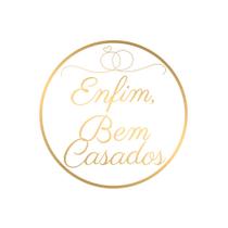 Adesivo "Enfim Bem Casados" - Ref.2200 - Hot Stamping - 30 unidades - Stickr - Rizzo